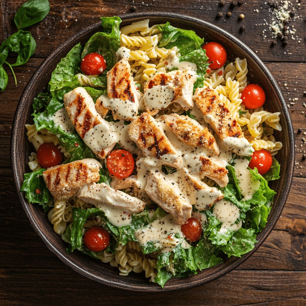 Caesar salad with chicken